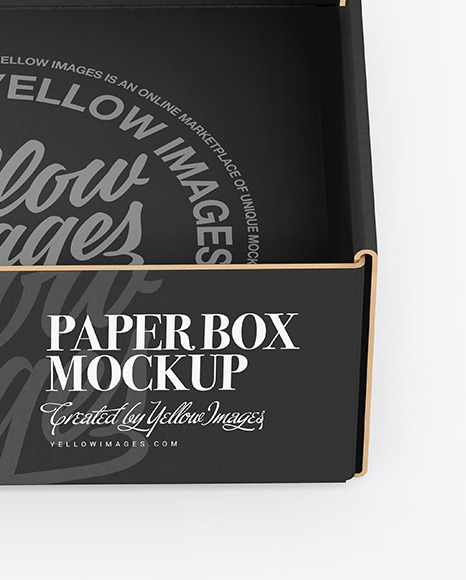 Download Opened Paper Box Mockup In Box Mockups On Yellow Images Object Mockups