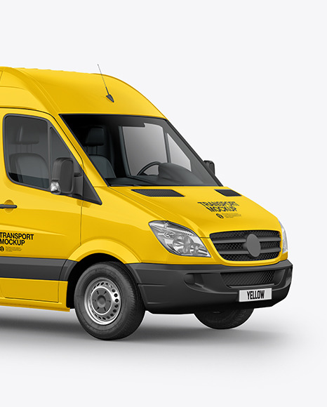 Van Mockup - Half Side View