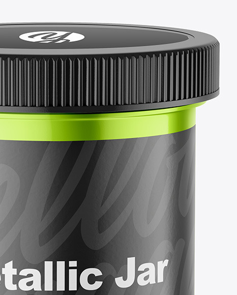 Glossy Metallic Jar Mockup PSD #2