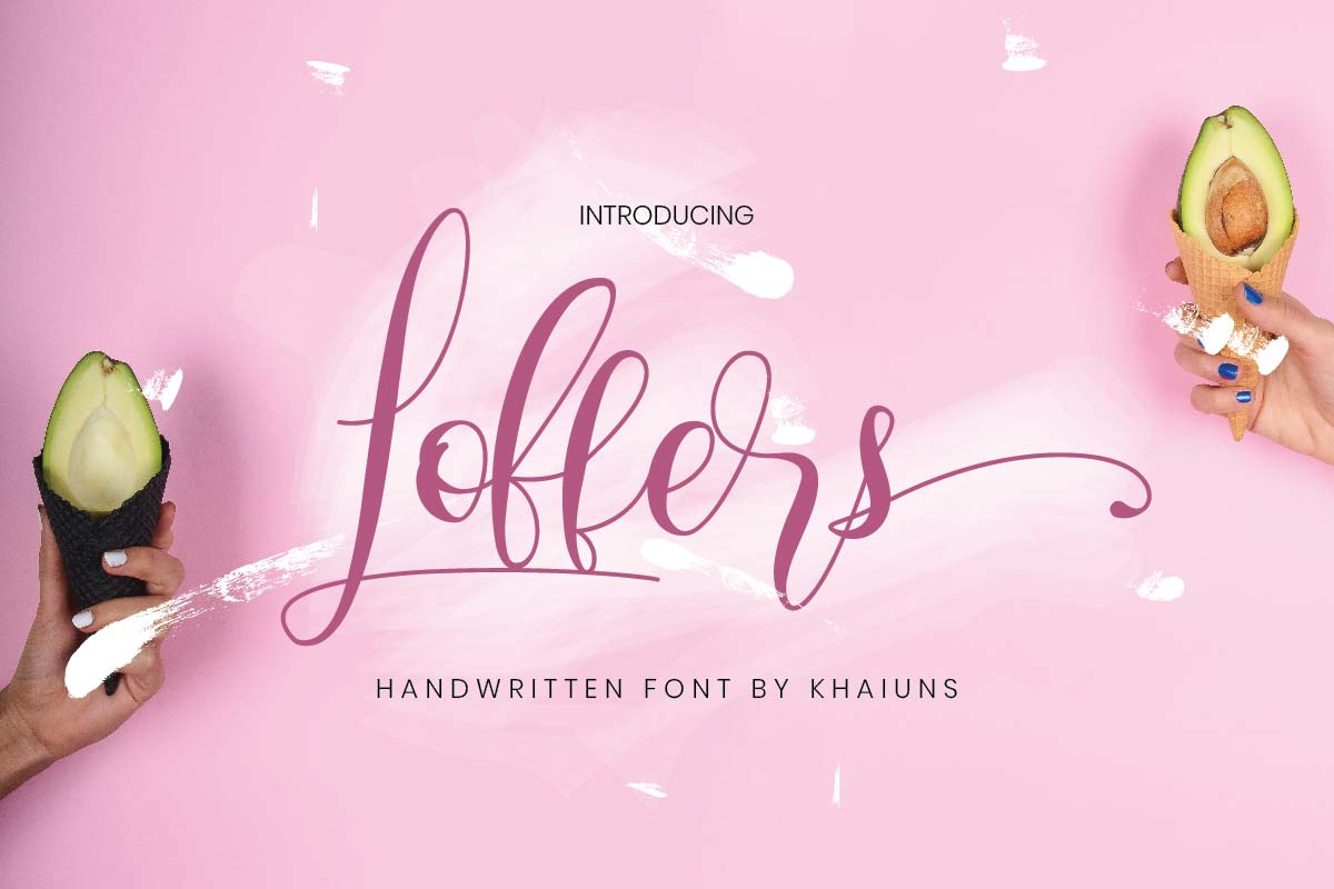 Loffers Font In Fonts On Yellow Images Creative Store