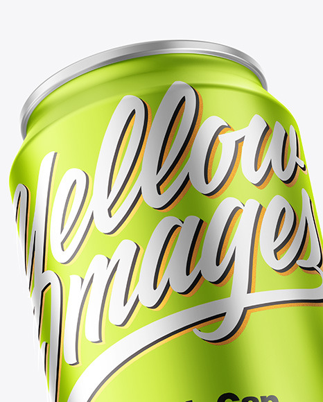 Matte Metallic Drink Cans Mockup PSD #1