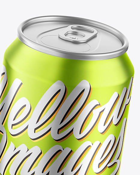 Matte Metallic Drink Cans Mockup PSD #6