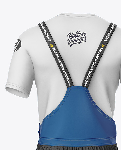 Summer Overalls Mockup – Back View PSD #2
