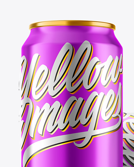 Glossy Metallic Drink Cans Mockup PSD #7
