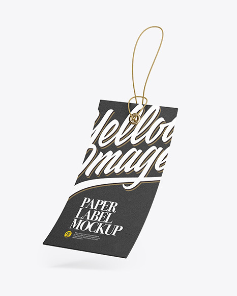 Textured Hang Tag Label Mockup PSD #2
