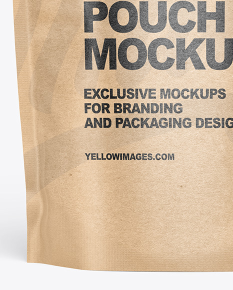 Download Kraft Paper Stand Up Pouch Mockup In Pouch Mockups On Yellow Images Object Mockups Yellowimages Mockups