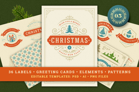 Christmas Retro Design Bundle