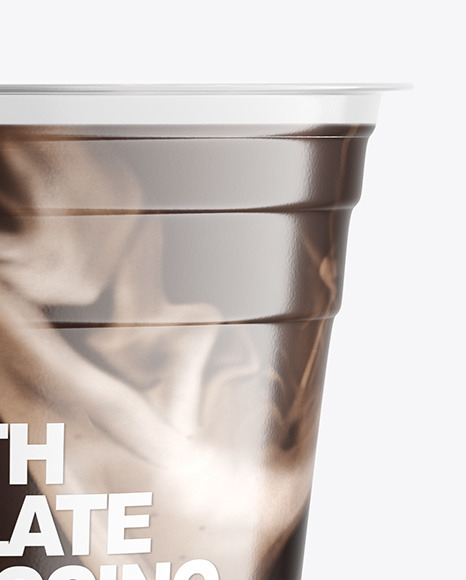 Cup With Chocolate Frappuccino Mockup PSD #4