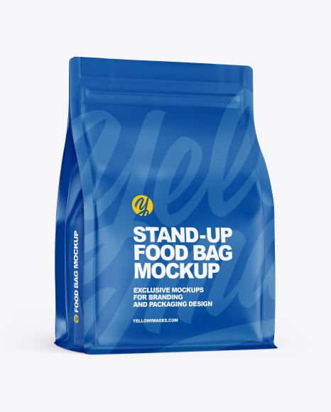 Download Matte Food Bag Mockup In Bag Sack Mockups On Yellow Images Object Mockups Yellowimages Mockups