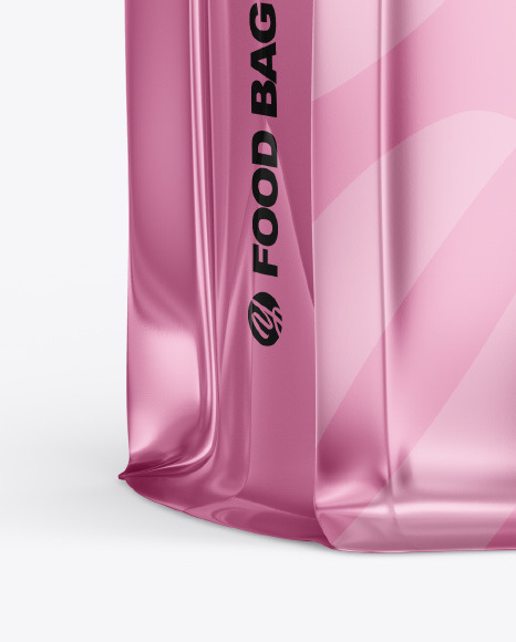 Metallic Food Bag Mockup PSD #1