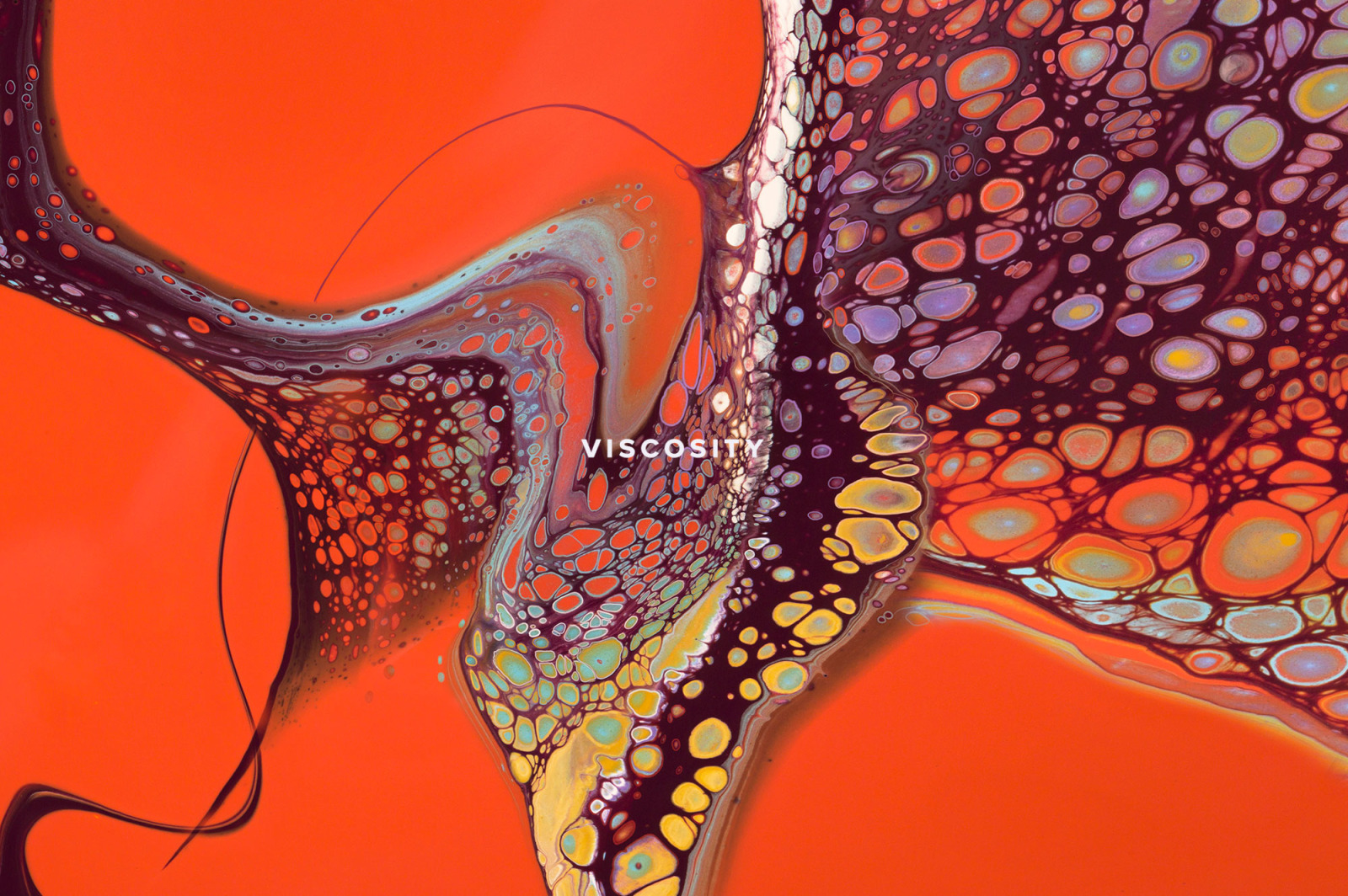 Viscosity Fluid Acrylic Paint Textures on Yellow Images Creative Store