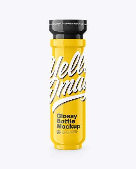 Glossy Bottle Mockup