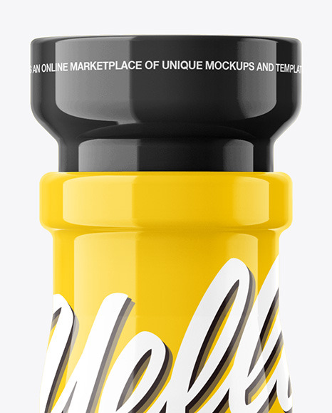 Glossy Bottle Mockup PSD #2