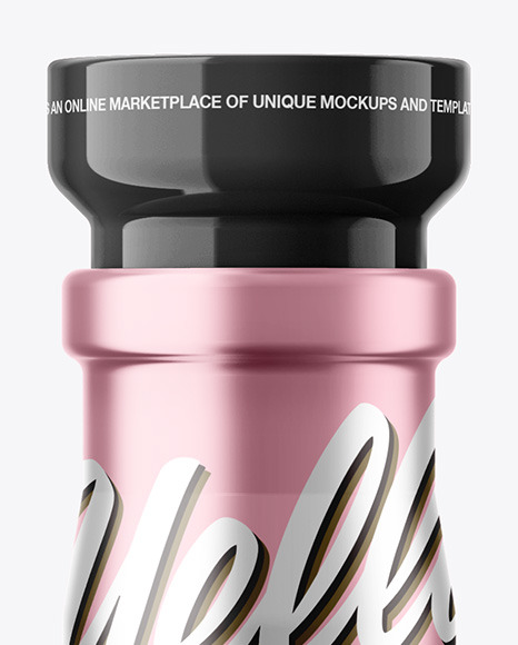Metallic Bottle Mockup PSD #2