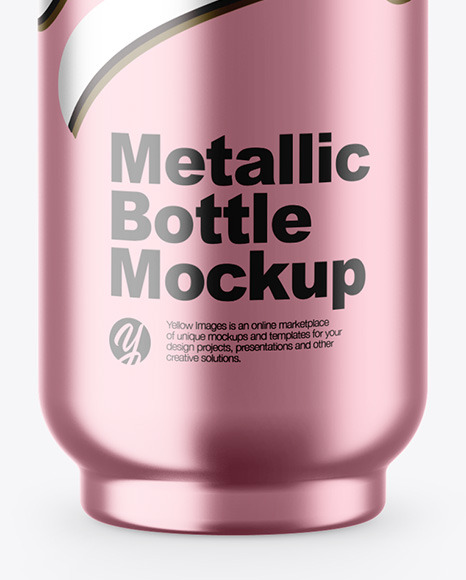 Metallic Bottle Mockup PSD #1