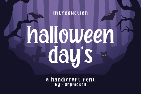 Halloween Day S Font In Fonts On Yellow Images Creative Store