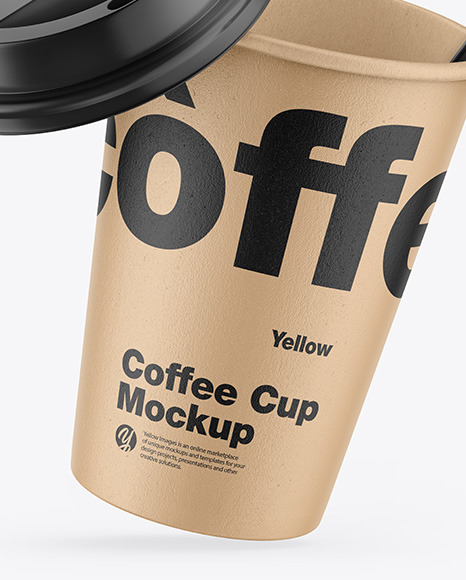 Kraft Coffee Cup w  Straw Mockup PSD #7