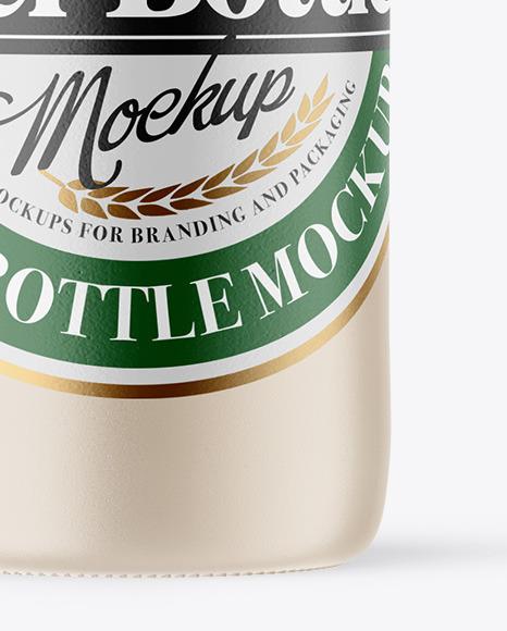 Ceramic Beer Bottle Mockup PSD #6