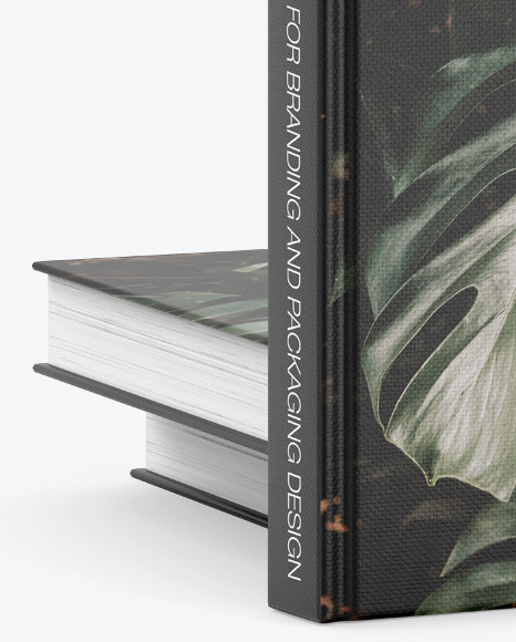 Hardcover Books w  Fabric Cover Mockup PSD #1