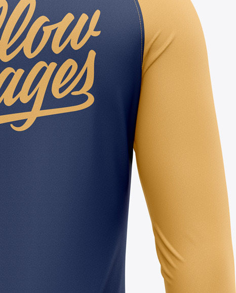 Download Men S Raglan Long Sleeve T Shirt Mockup Back View In Apparel Mockups On Yellow Images Object Mockups