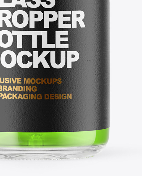 Clear Glass Dropper Bottle Mockup PSD #6