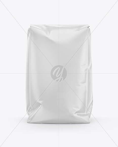 Download Glossy Paper Flour Bag Mockup In Bag Sack Mockups On Yellow Images Object Mockups PSD Mockup Templates