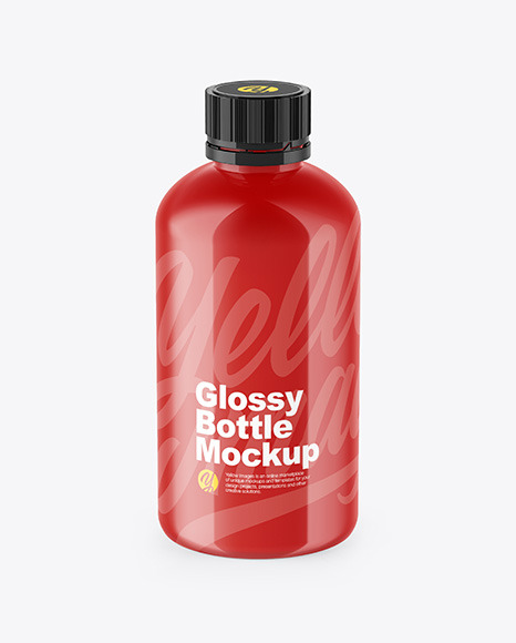 Glossy Bottle Mockup PSD #4