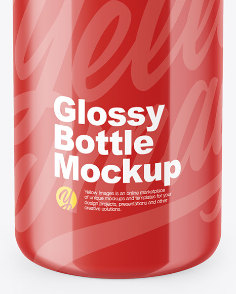 Glossy Bottle Mockup PSD #6