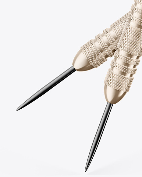 Two Glossy Darts Mockup PSD #1