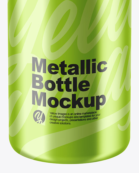 Metallic Bottle Mockup PSD #6