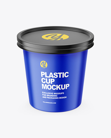 Download Plastic Cup Mockup In Cup Bowl Mockups On Yellow Images Object Mockups PSD Mockup Templates