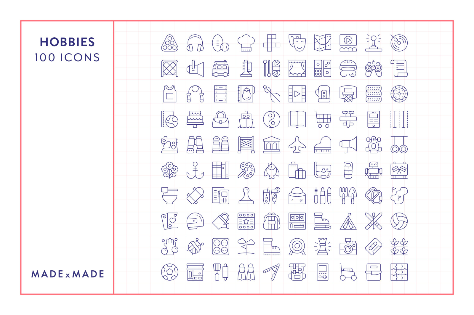 Line Icons – Hobbies