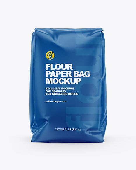 Matte Paper Flour Bag Mockup