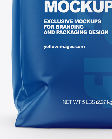 Download Matte Paper Flour Bag Mockup In Bag Sack Mockups On Yellow Images Object Mockups PSD Mockup Templates