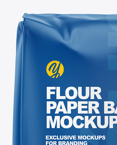 Download Matte Paper Flour Bag Mockup In Bag Sack Mockups On Yellow Images Object Mockups