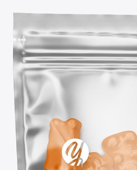Stand up Pouch with Gummies Mockup PSD #1