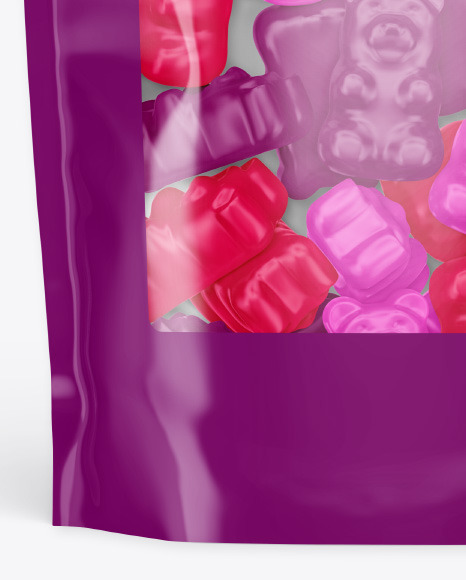 Stand up Pouch with Gummies Mockup PSD #5