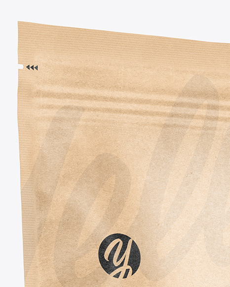 Kraft Paper Stand up Pouch Mockup PSD #1