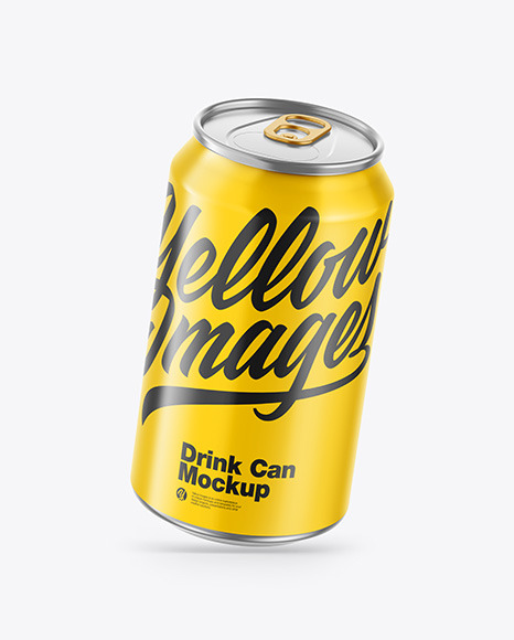 Metallic Drink Can w  Glossy Finish Mockup PSD #2