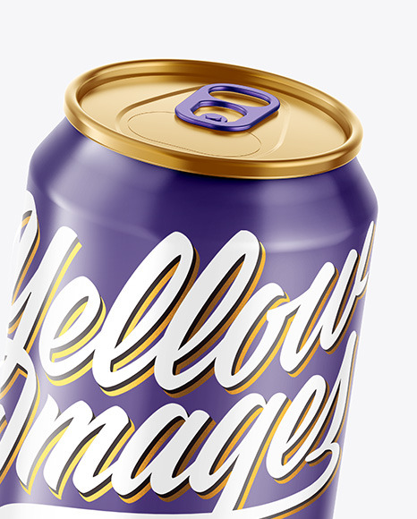 Metallic Drink Can w  Glossy Finish Mockup PSD #1