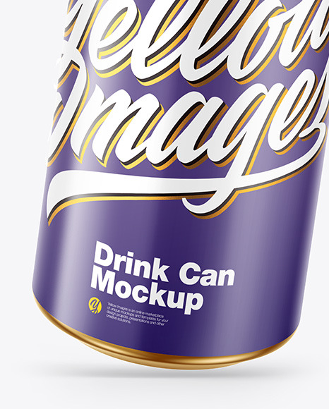 Metallic Drink Can w  Glossy Finish Mockup PSD #6