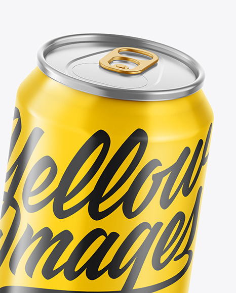 Metallic Drink Can w  Glossy Finish Mockup PSD #7
