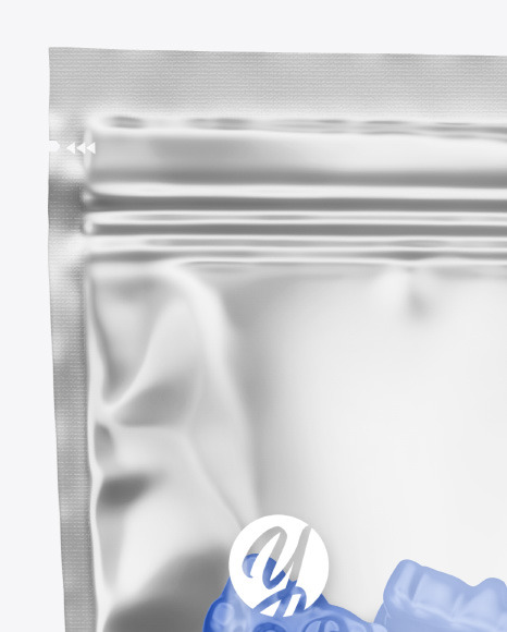 Stand up Pouch with Gummies Mockup PSD #1