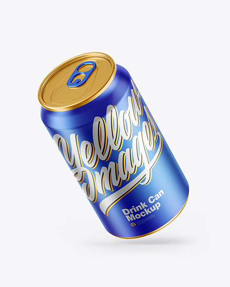 Matte Metallic Drink Can Mockup PSD #2