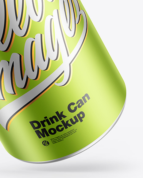 Matte Metallic Drink Can Mockup PSD #6