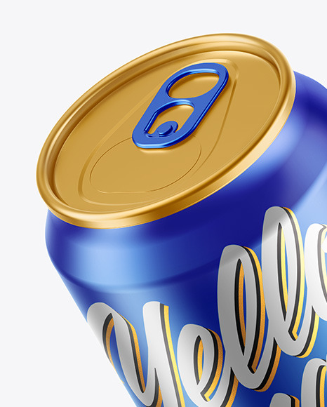 Matte Metallic Drink Can Mockup PSD #7