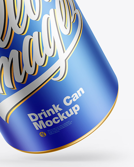 Matte Metallic Drink Can Mockup PSD #5
