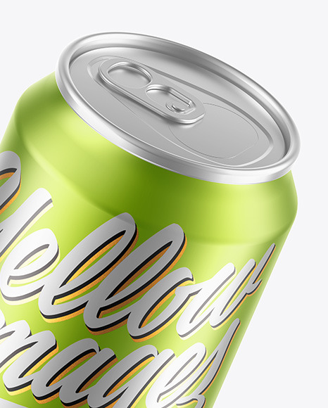 Matte Metallic Drink Can Mockup PSD #1
