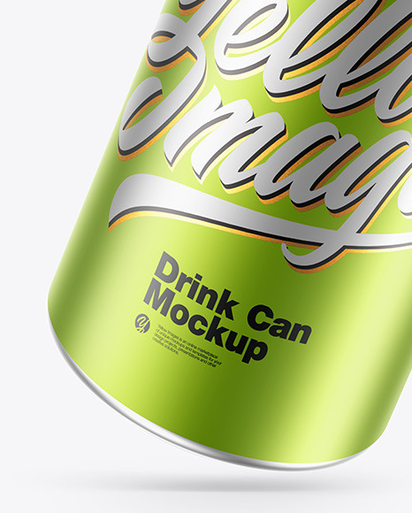 Matte Metallic Drink Can Mockup PSD #6