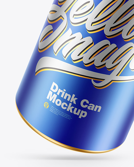 Matte Metallic Drink Can Mockup PSD #5